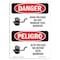 Signmission Safety Sign, OSHA, 10" Height, Rigid Plastic, High Voltage Do Not Remove Barrier Spanish OS-DS-P-710-VS-1342 - alternate 1